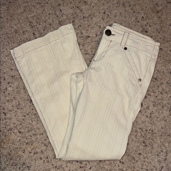 Tommy Hilfiger Denim - Vintage Y2K Tommy Hilfiger Tommy Jeans Cream Corduroy Flare Pants – Size 7